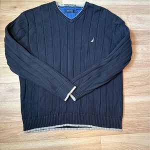 Nautica Men's Dark Blue Crewneck Sweater